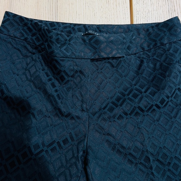 Elie Tahari trouser Pants Women 2 Black Diamond Pattern office geometric pleated - Picture 1 of 17